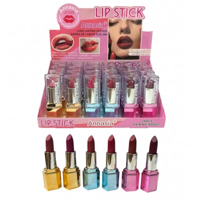 6MA-8007 LABIAL EN BARRA ANNASIA ROSA X 24PCS 