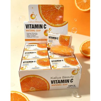 8CU-96098 JABON BLANQUEADOR DE VITAMINA C KALIYA BEAUTY X18 PCS