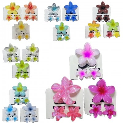 2AC-1010 GANCHETAS HAWAIANA DE COLORES SURTIDAS X 3 PCS  