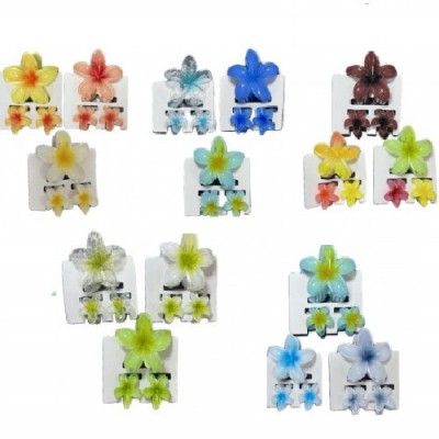 2AC-1010 GANCHETAS HAWAIANA DE COLORES SURTIDAS X 3 PCS  