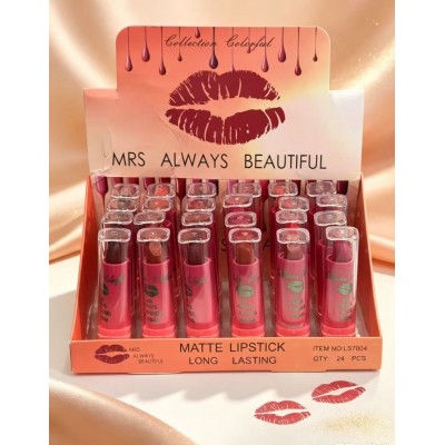 8MA-7004 LABIAL MATTE MRS. ALWAYS BEAUTIFUL X24 PCS
