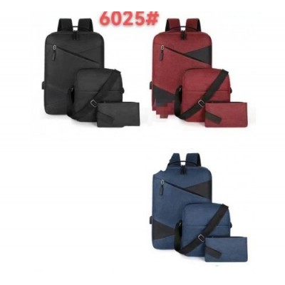 2BB-6025 SET DE BOLSO DE CABALLERO DE 3 PIEZAS #F