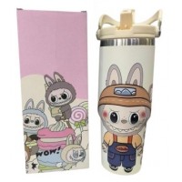 ✦4TB-4048 TERMO DE ACERO INOXIDABLE LABUBU 900ML