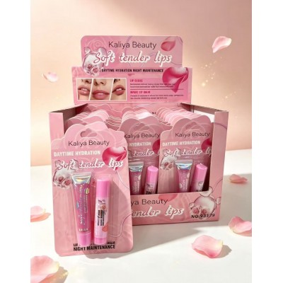 8MA-95179 BALSAMO Y LABIAL ROSA NOCTURNO KALIYA BEAUTY X24 PCS