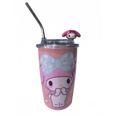 P14-068 TERMO DE ACERO INOXIDABLE CON PITILLO DE SANRIO 
