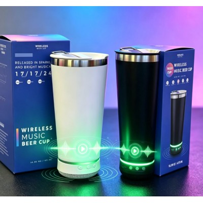 7TB-  VASO TERMICO CON CORNETA Y LUZ LED 473 ML 