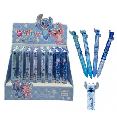 3PP-11511 LAPICERO DE STITCH DOBLE TINTA A/N X 48 PCS
