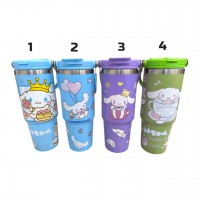 A14-002 TERMO DE ACERO INOXIDABLE CON ASA DE CINNAMOROLL 900ML 