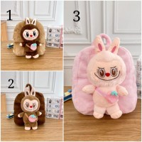4BB-4003 BOLSO DE PELUCHE LABUBU FRESA 30CM