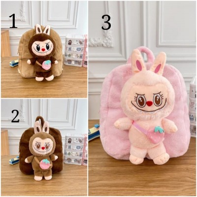 4BB-4003 BOLSO DE PELUCHE LABUBU FRESA 30CM