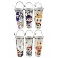 4TB-4055 TERMO DE ACERO INOXIDABLE LABUBU BLANCO 900ML