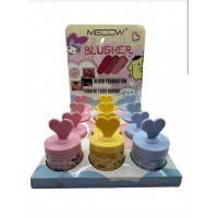 MA-HS1257 RUBOR DE SANRIO DE CORAZON CON ESPONJITA CAJA DE 12 PCS 