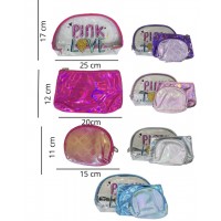1BB-205 PORTACOSMETICO UNICOLOR PARA DAMA PINK LOVE 