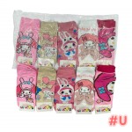 4TR-4027 MEDIAS CORTAS DE ALGODON SANRIO KAWAII X 10 PARES 