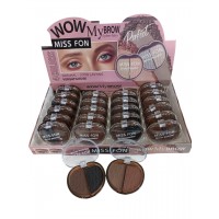 6MA-048 DUO DE SOMBRA COMPACTA PARA CEJAS MISS FON X 24PCS