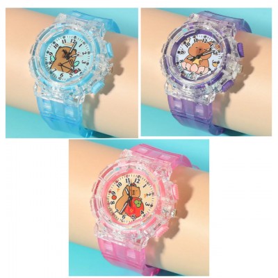 3EL-3085 RELOJ ANALOGICO DE CAPYBARA CON LUZ 