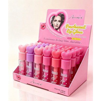 7MA-0040 LIP GLOSS ANNASIA DE CORAZON X24 PCS