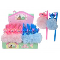3PP-1290 LAPICERO TINTA NEGRA DE STITCH Y ANGELA POMPOM X 30 PCS 