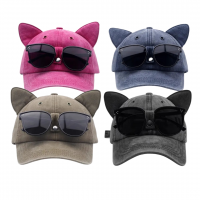 P14-047 GORRAS DE OREJAS DE GATO CON PORTA LETES 