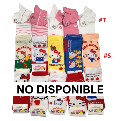 4TR-4019 MEDIAS CORTAS DE ALGODON HELLO KITTY X 10 PARES 