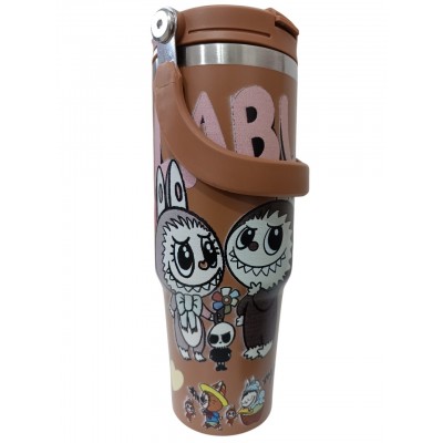 ✦4TB-4052 TERMO DE ACERO INOXIDABLE DE SERIE LABUBU 900ML