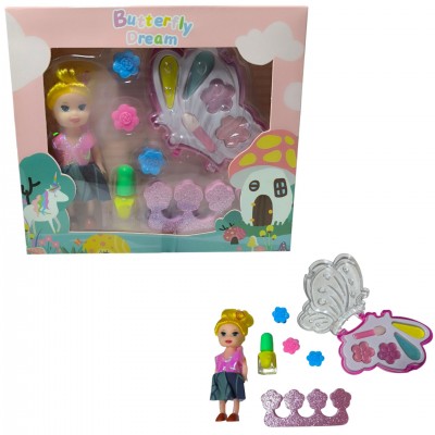 2MA-0027 SET DE MAQUILLAJE PARA NIÑA CON MUÑECA 