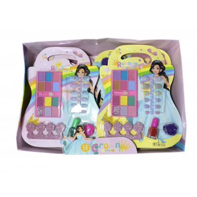 2MA-0386 SET DE MAQUILLAJE PARA NIÑA CROWN TOY 